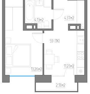 1-к квартира, вторичка, 35м2, 3/11 этаж