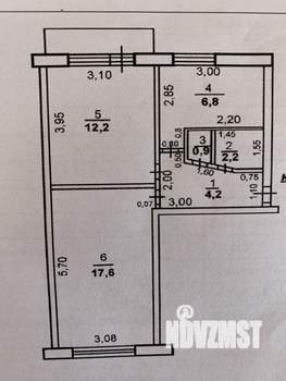 2-к квартира, вторичка, 44м2, 5/5 этаж