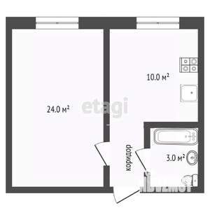 1-к квартира, вторичка, 39м2, 11/17 этаж
