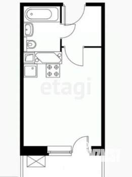 Студия квартира, вторичка, 21м2, 3/19 этаж