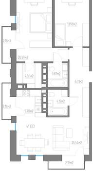 3-к квартира, вторичка, 92м2, 9/11 этаж