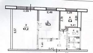 2-к квартира, вторичка, 44м2, 3/5 этаж