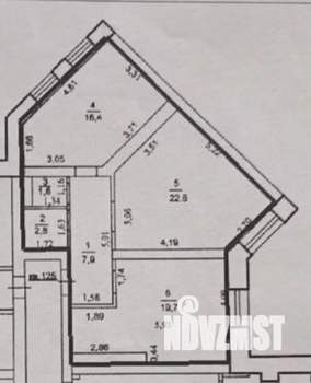 2-к квартира, вторичка, 70м2, 2/12 этаж