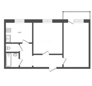 2-к квартира, вторичка, 50м2, 3/10 этаж