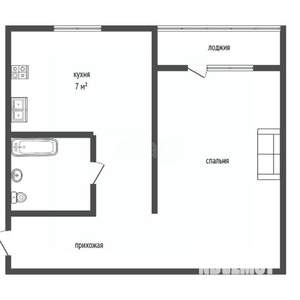 1-к квартира, вторичка, 29м2, 4/5 этаж