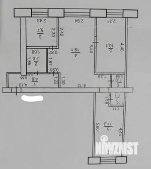 3-к квартира, вторичка, 56м2, 1/4 этаж
