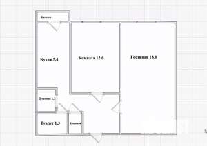 2-к квартира, вторичка, 46м2, 3/5 этаж