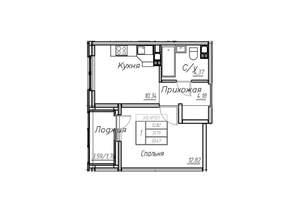 1-к квартира, вторичка, 33м2, 3/17 этаж