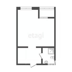 1-к квартира, вторичка, 41м2, 6/15 этаж