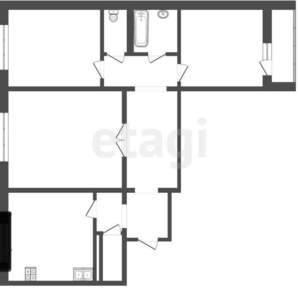 3-к квартира, вторичка, 66м2, 9/9 этаж