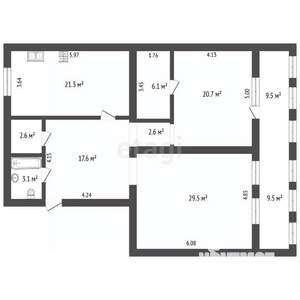 2-к квартира, вторичка, 104м2, 8/9 этаж