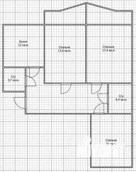 3-к квартира, вторичка, 87м2, 8/17 этаж