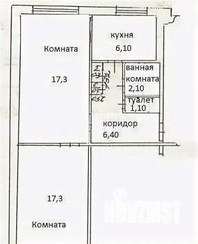 2-к квартира, вторичка, 51м2, 4/5 этаж