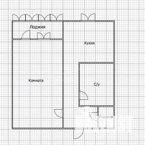 1-к квартира, вторичка, 35м2, 6/9 этаж