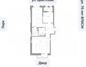 2-к квартира, вторичка, 83м2, 7/11 этаж