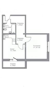 1-к квартира, вторичка, 47м2, 15/17 этаж
