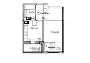 1-к квартира, вторичка, 40м2, 8/12 этаж