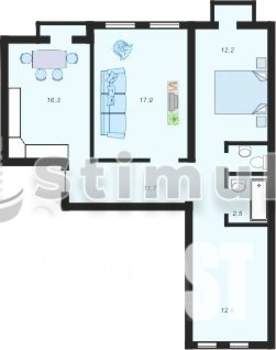 3-к квартира, вторичка, 76м2, 2/4 этаж