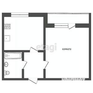 1-к квартира, вторичка, 32м2, 5/5 этаж