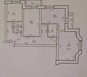 3-к квартира, вторичка, 100м2, 8/12 этаж