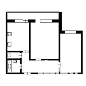 2-к квартира, вторичка, 46м2, 6/9 этаж
