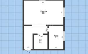 1-к квартира, вторичка, 29м2, 1/5 этаж