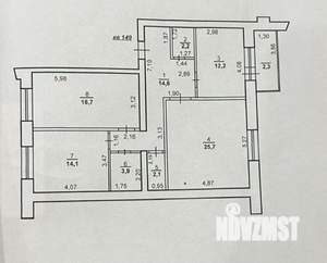 3-к квартира, вторичка, 96м2, 3/12 этаж