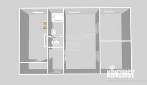 3-к квартира, вторичка, 53м2, 2/2 этаж