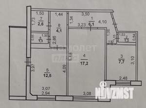 2-к квартира, вторичка, 53м2, 10/10 этаж