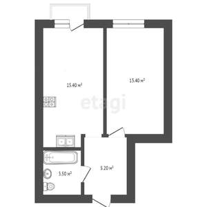 1-к квартира, вторичка, 42м2, 4/10 этаж