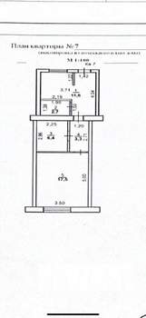 2-к квартира, вторичка, 42м2, 1/1 этаж