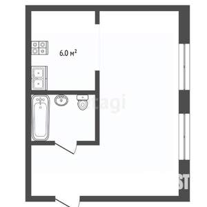 1-к квартира, вторичка, 41м2, 1/1 этаж