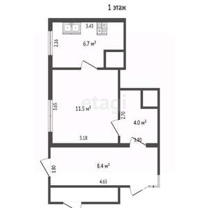 3-к квартира, вторичка, 35м2, 2/2 этаж