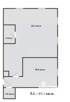 2-к квартира, вторичка, 58м2, 3/3 этаж