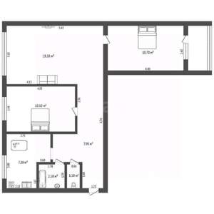 3-к квартира, вторичка, 59м2, 6/9 этаж