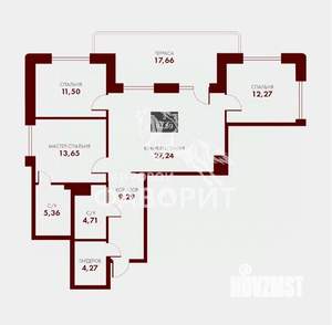 3-к квартира, вторичка, 94м2, 10/16 этаж