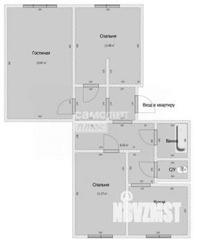3-к квартира, вторичка, 66м2, 1/9 этаж