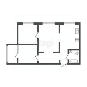 3-к квартира, вторичка, 62м2, 6/17 этаж