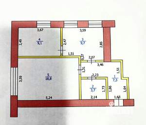 2-к квартира, вторичка, 49м2, 3/4 этаж