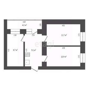3-к квартира, вторичка, 40м2, 1/5 этаж