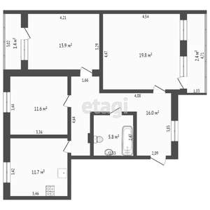 3-к квартира, вторичка, 80м2, 5/10 этаж