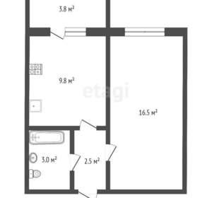 1-к квартира, вторичка, 37м2, 9/14 этаж