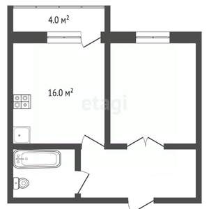 1-к квартира, вторичка, 48м2, 1/17 этаж