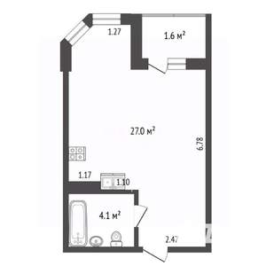 Студия квартира, вторичка, 31м2, 5/12 этаж