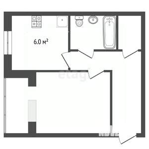 1-к квартира, вторичка, 30м2, 5/9 этаж