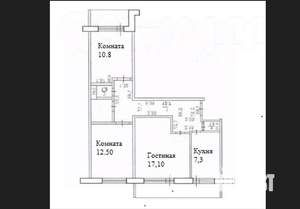 3-к квартира, вторичка, 66м2, 6/9 этаж