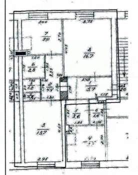 2-к квартира, вторичка, 53м2, 3/3 этаж