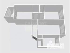 3-к квартира, вторичка, 65м2, 1/10 этаж