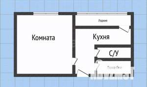 1-к квартира, вторичка, 38м2, 6/15 этаж