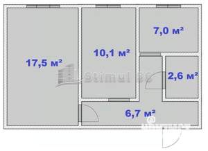 2-к квартира, вторичка, 44м2, 9/9 этаж